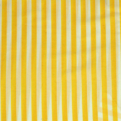 Coton blanc rayures jaune pâle