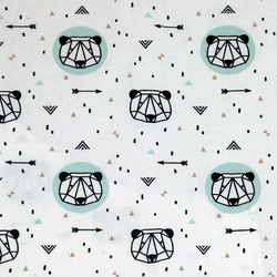 Coton panda origami blanc