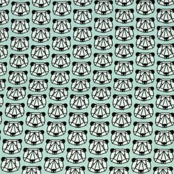 Coton panda origami mint