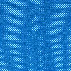 Coton turquoise pois blancs