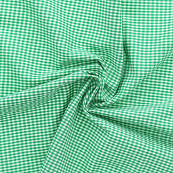Coton vichy petits carreaux herbe verte