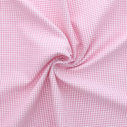 Coton vichy petits carreaux rose
