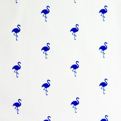 Piqué de coton flamands roses bleus