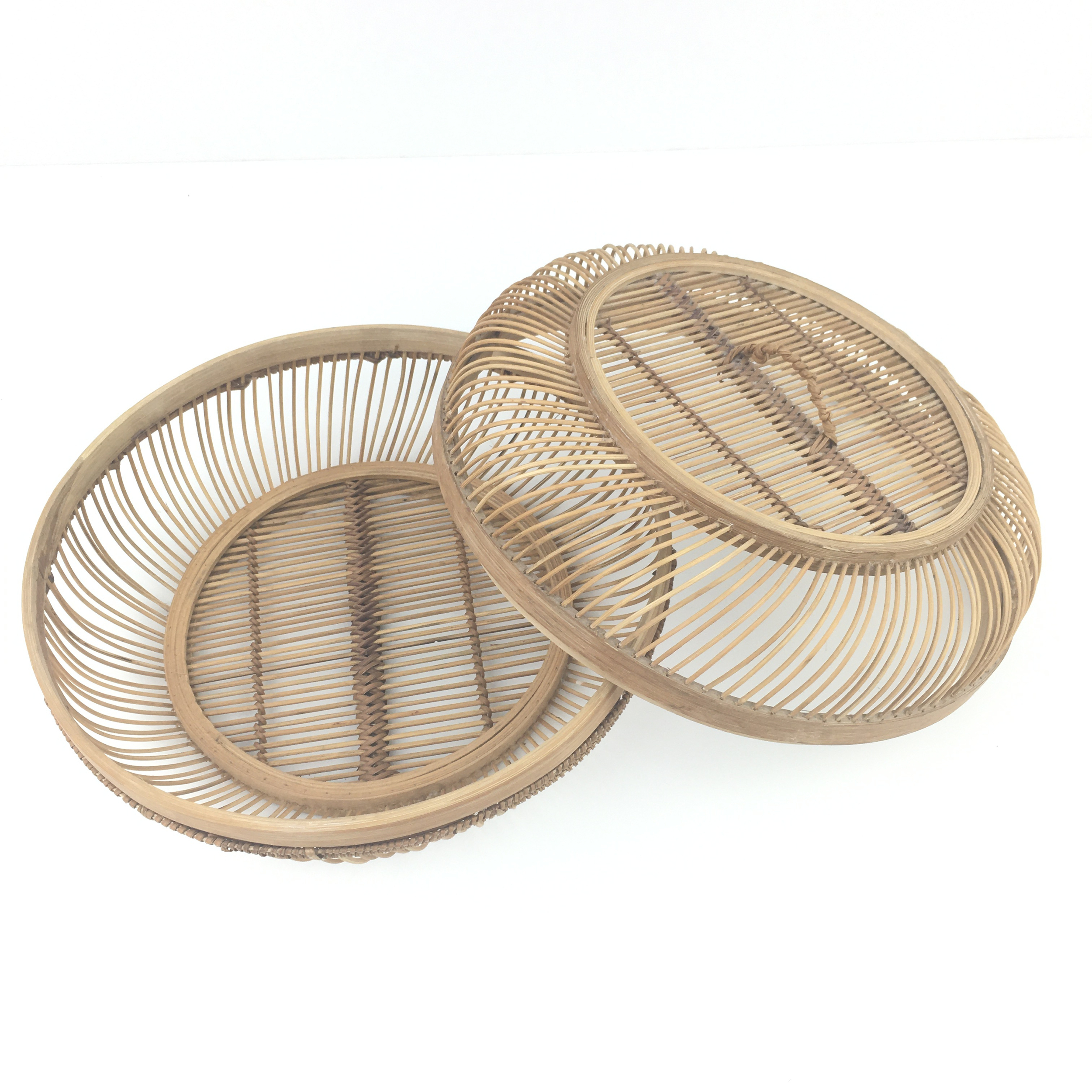 boite ronde bambou vintage et durable boutique brocup