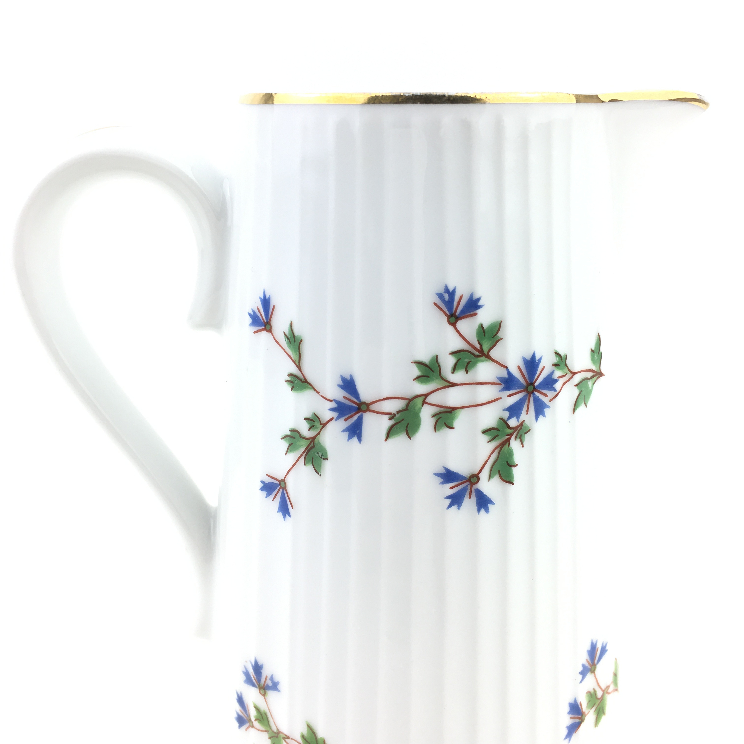 Pichet porcelaine bleuets vintage et durable boutique brocup