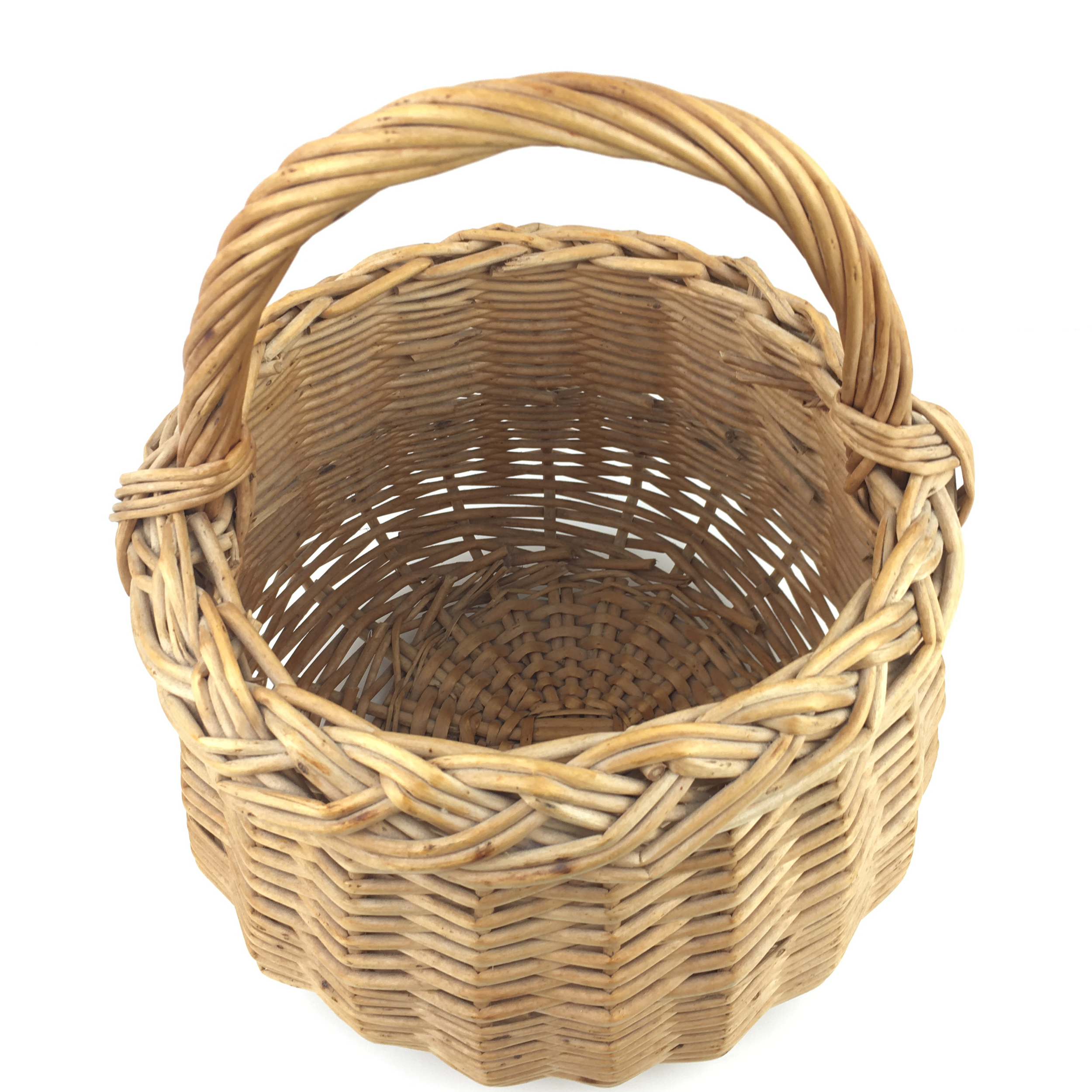 Panier haut rond ancien vintage et durable boutique brocup