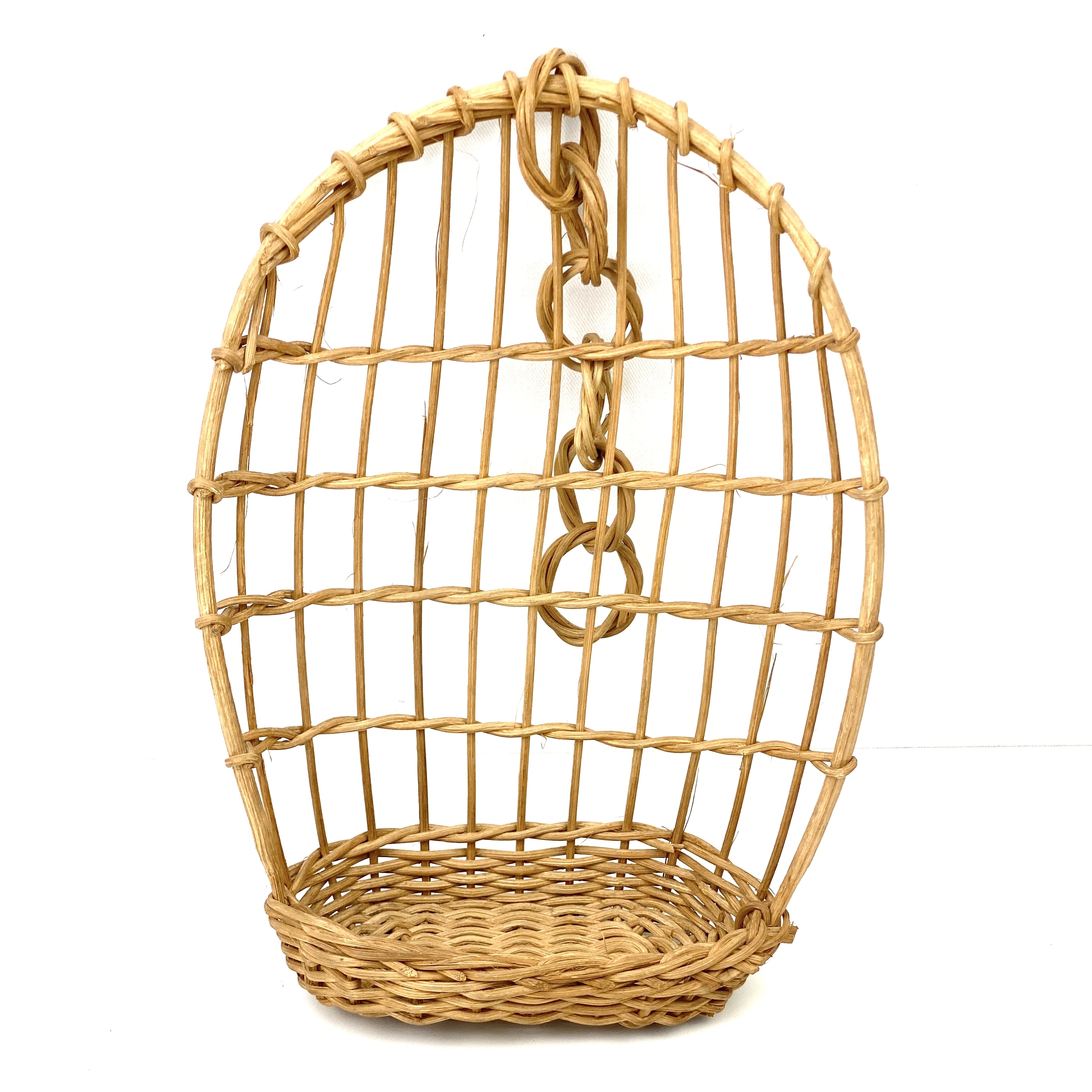 Cage corbeille vannerie vintage et durable boutique broc'up