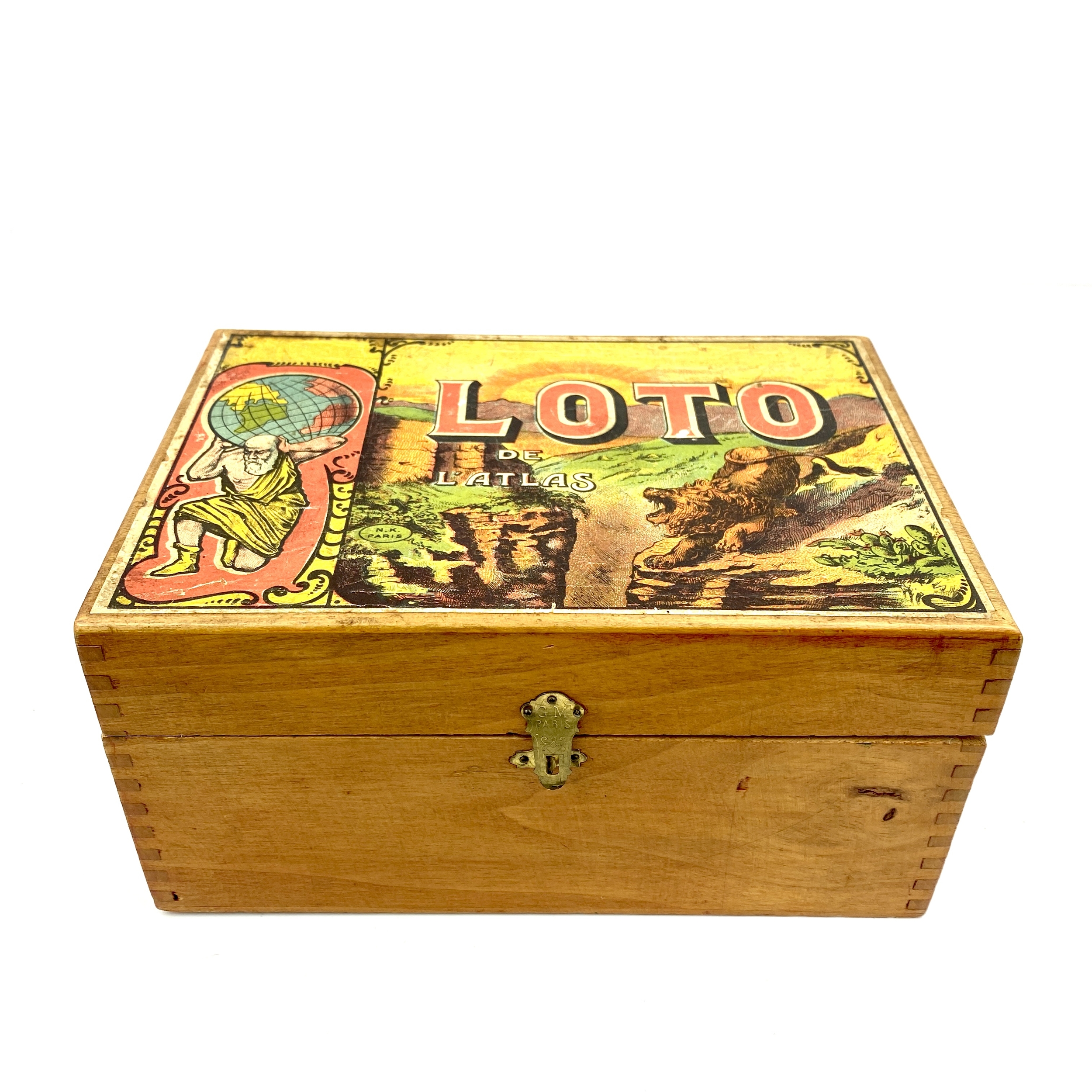 Boîte de jeu Loto ancien