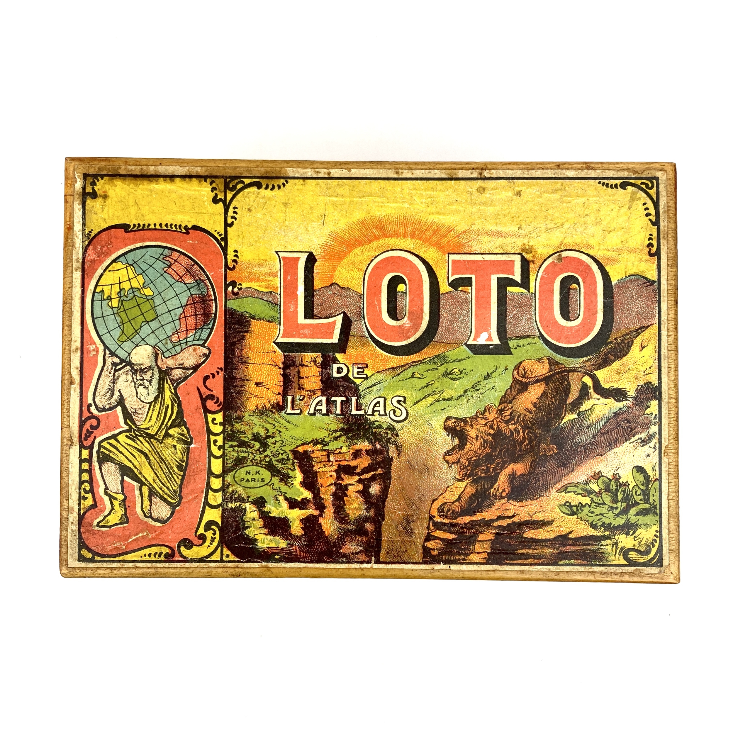 Boîte de jeu Loto ancien vintage et durable boutique brocup