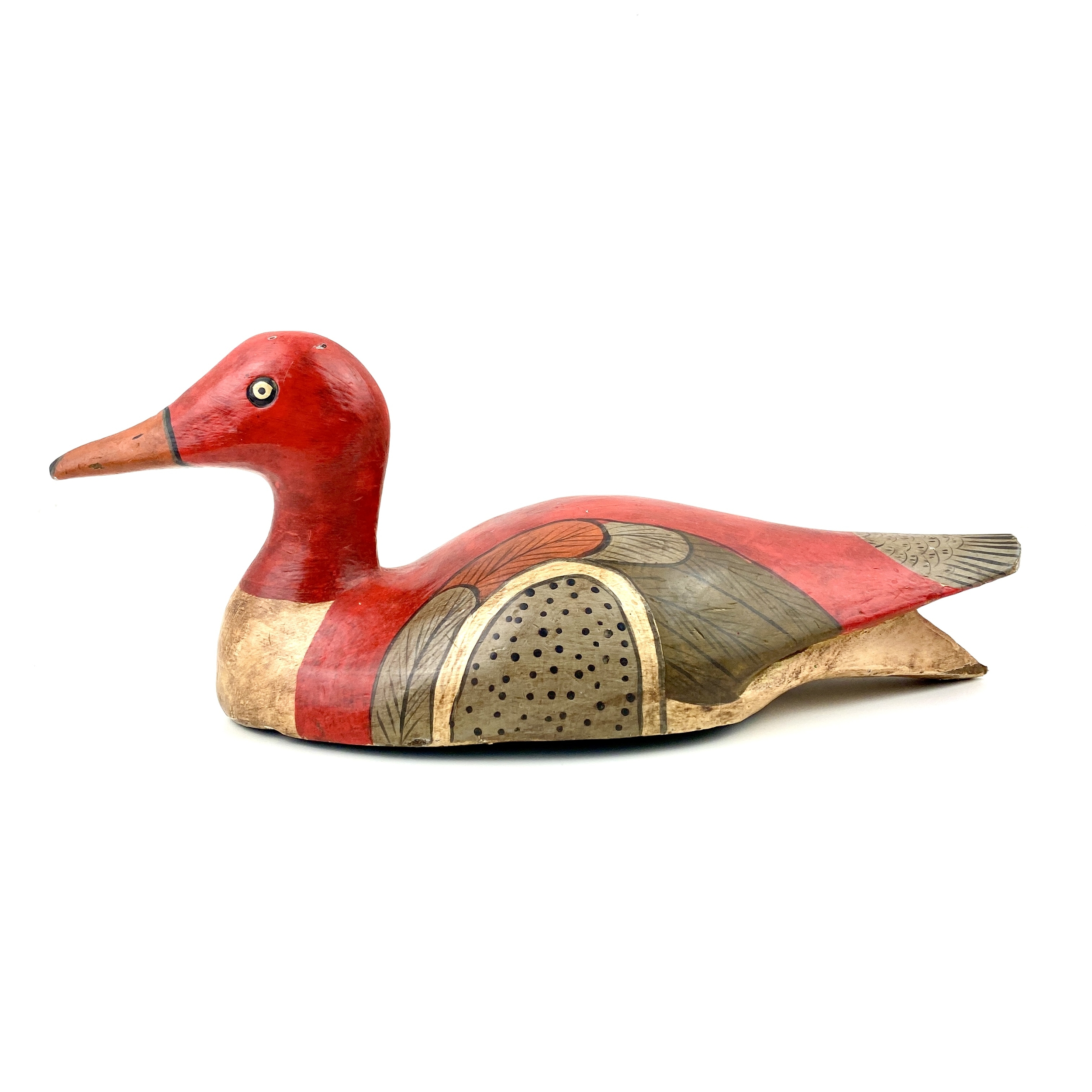 Canard bois sculpté vintage et durable boutique broc'up