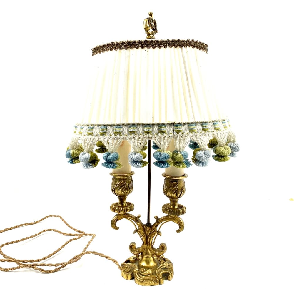 Lampe bouillotte deux bougeoirs vintage et durable | Boutique Broc'Up
