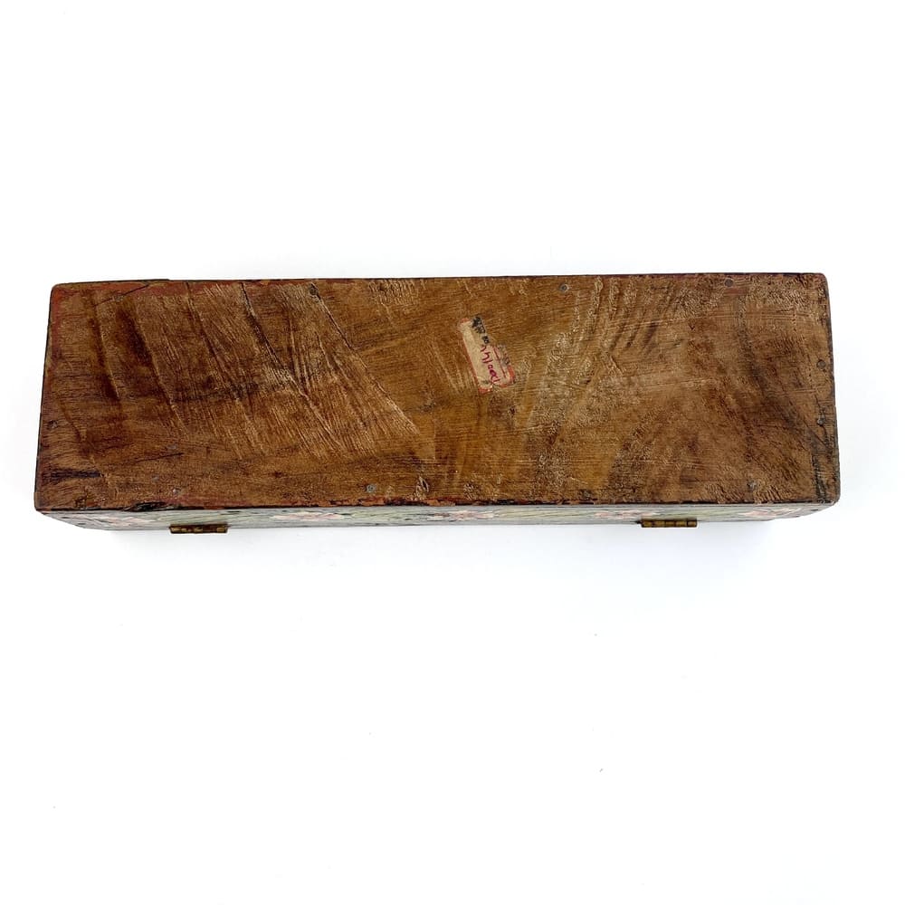 Boîte plumier bois orné vintage et durable | Boutique BrocUp