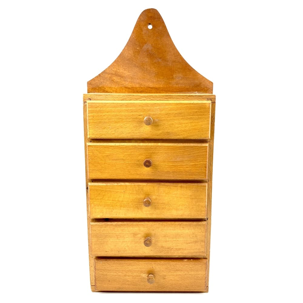 Petite étagère à tiroirs bois vintage et durable | Boutique Broc'Up