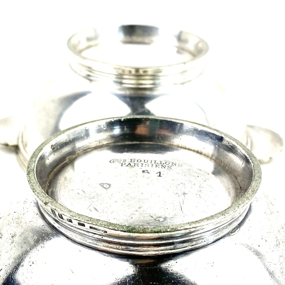 Bols à bouillon métal argenté vintage et durables | Boutique BrocUp