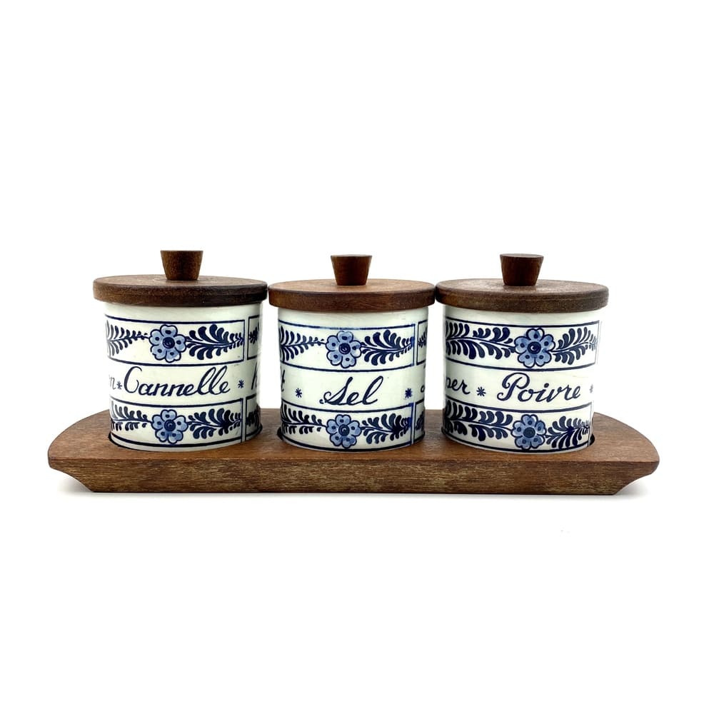 Set pots à épices Delft vintage et durable | Boutique Broc'Up