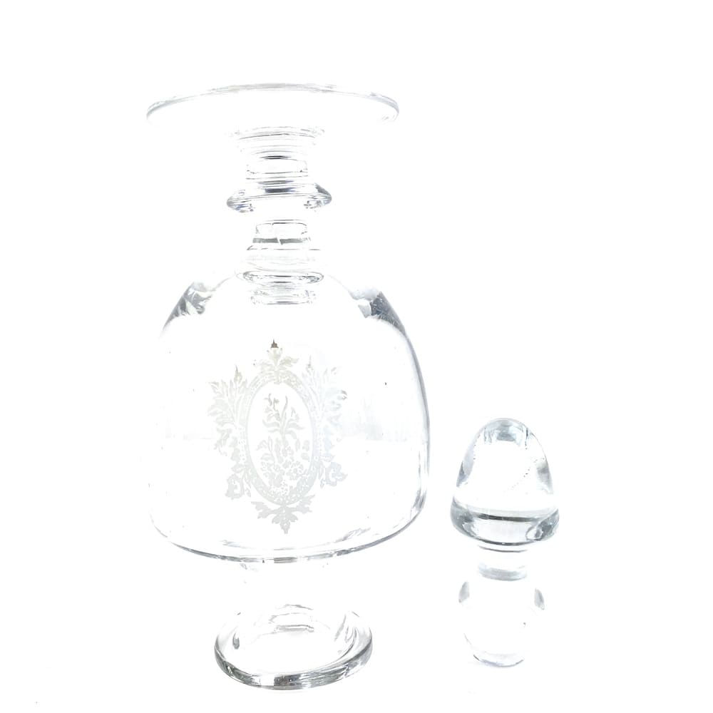 Flacon verre décoré vintage et durable | Boutique BrocUp