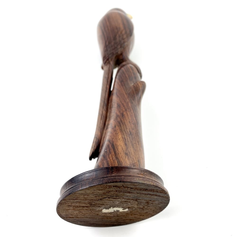 Oiseau perroquet sculpture bois vintage et durable | Boutique BrocUp