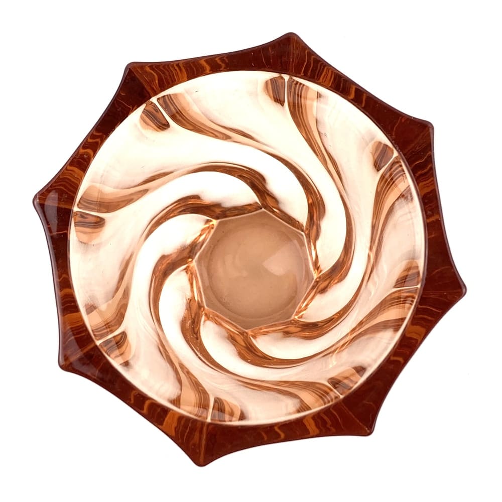 Vase verre rose Art Déco vintage et durable | Boutique BrocUp