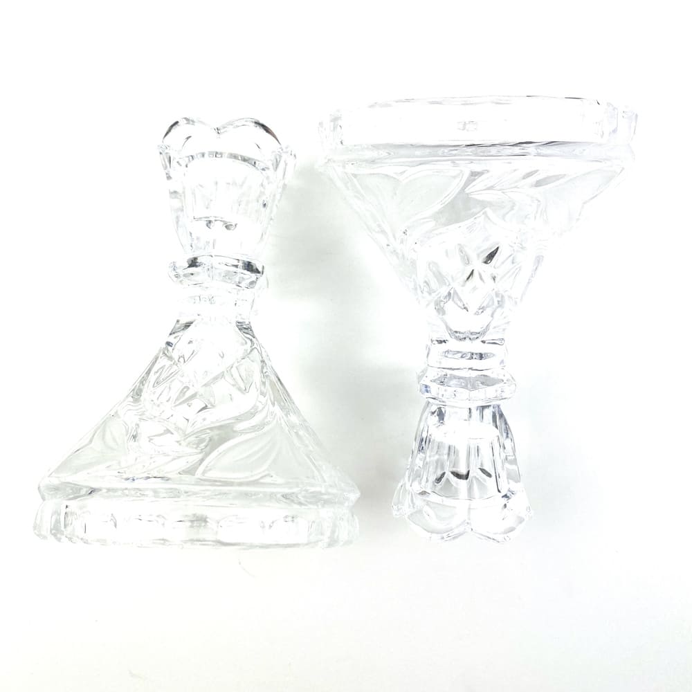 Bougeoirs verre gravé vintage et durables | Boutique BrocUp