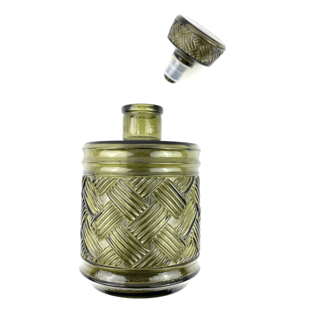 Flacon ou carafe verre fumé vintage et durable | Boutique BrocUp