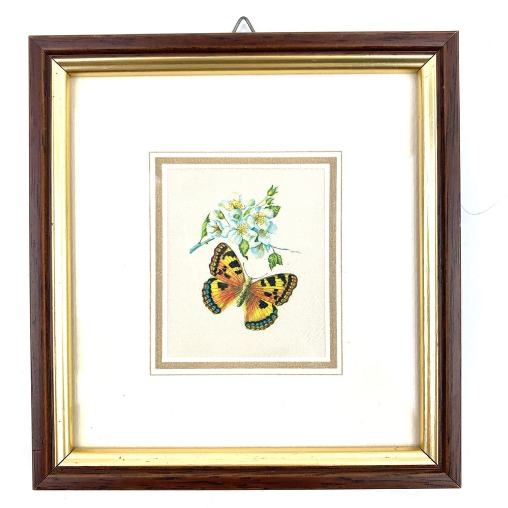 Petits tableaux papillons sur soie vintage et durables | Boutique BrocUp