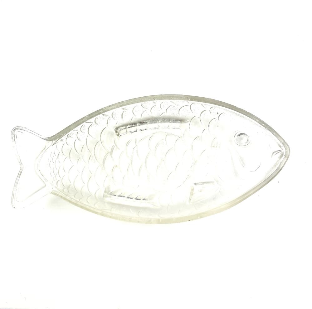 Ravier poisson verre blanc
