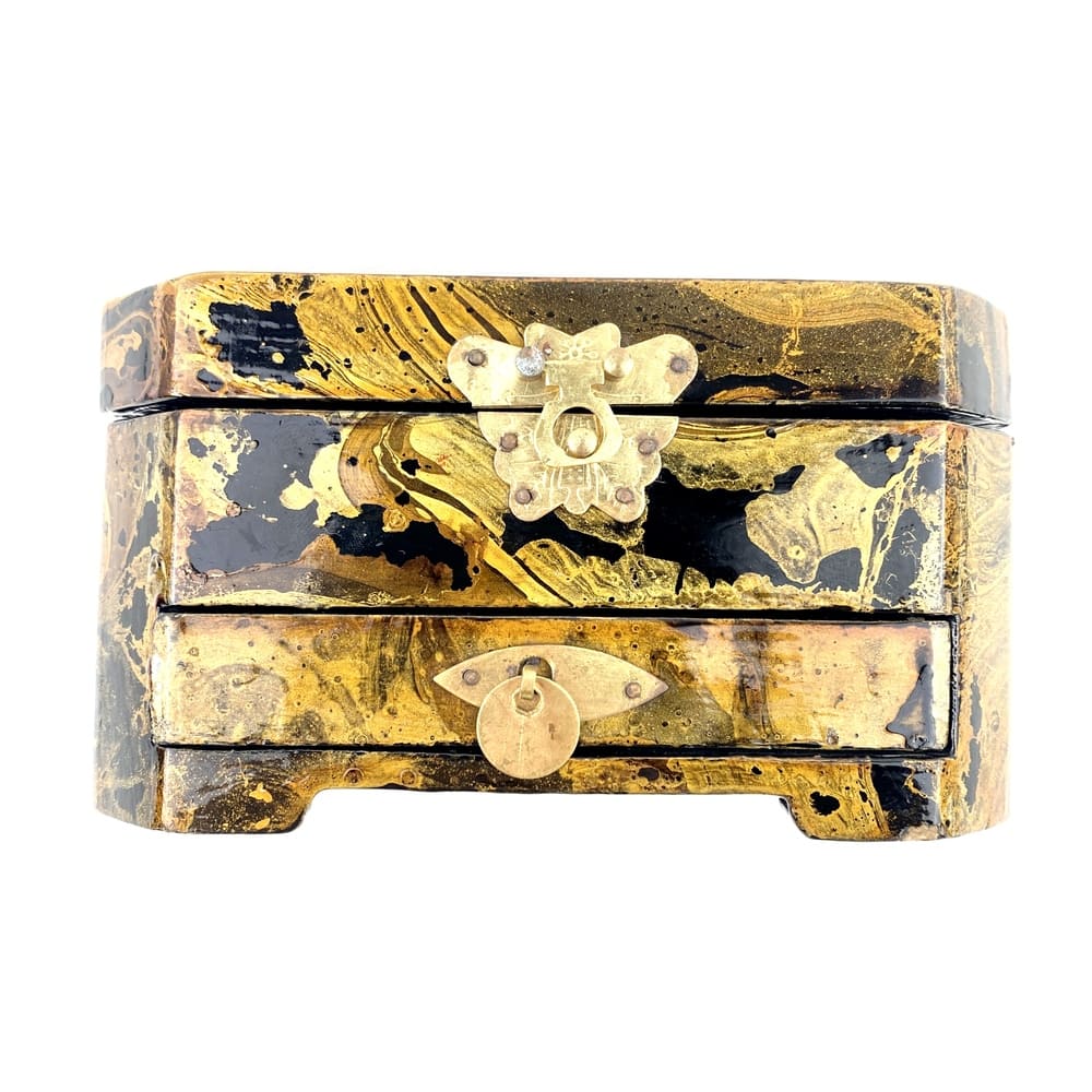 Boîte à bijoux bois laqué vintage et durable | Boutique BrocUp