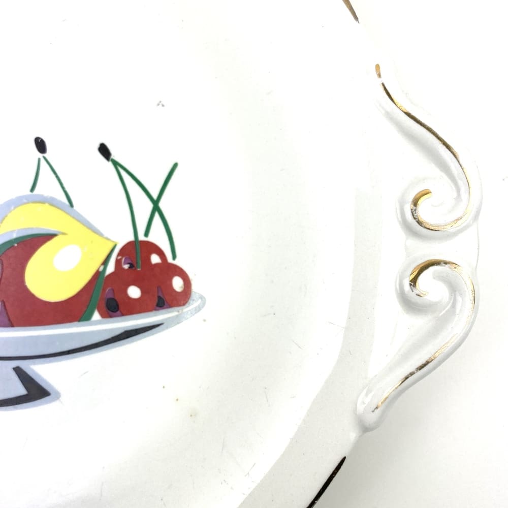Plat Sarreguemines “Les fruits” vintage et durable | Boutique BrocUp