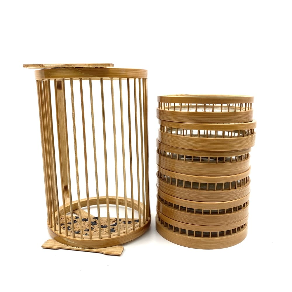 Set sous-verres bambou vintage et durable | Boutique BrocUp