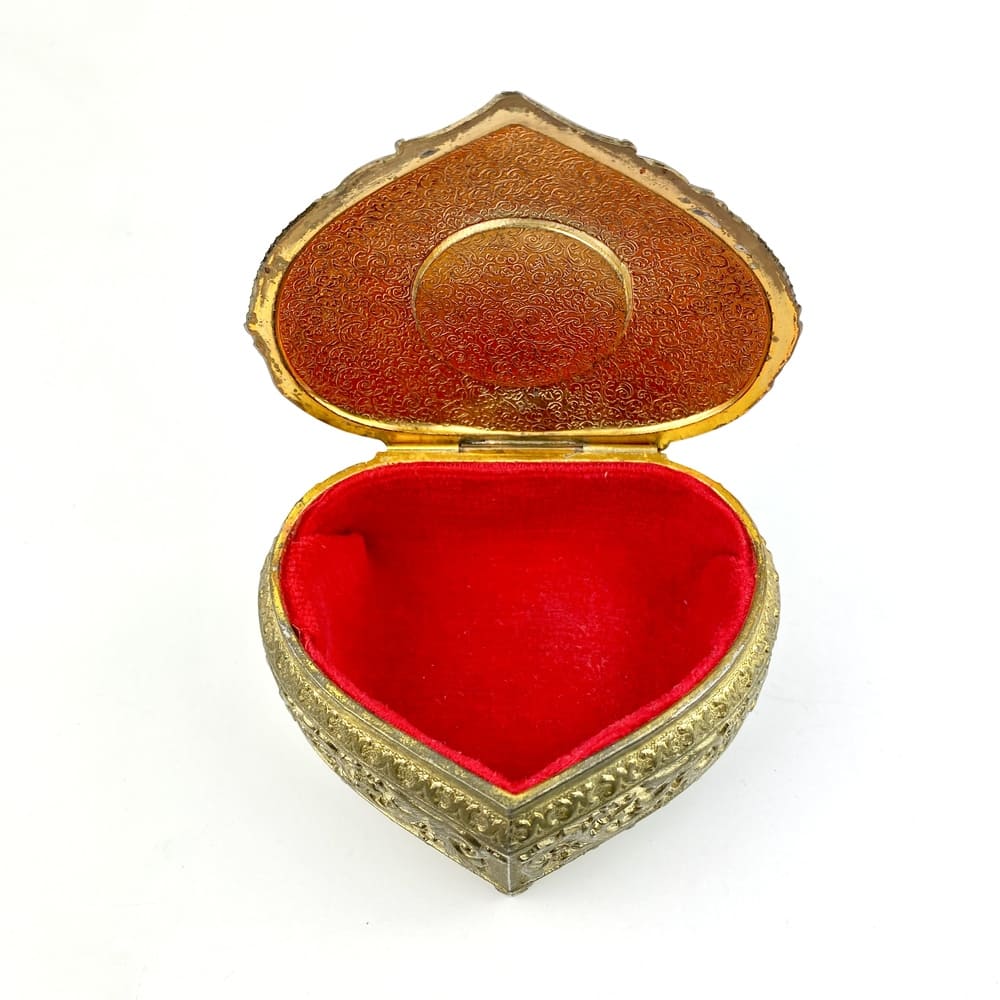 Boîte à bijoux coeur vintage et durable | Boutique BrocUp