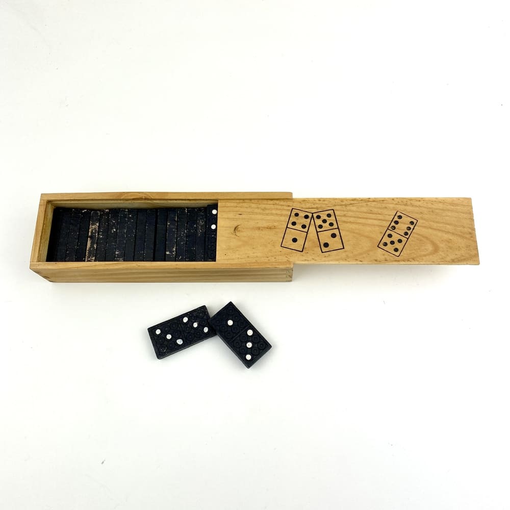 Jeu de dominos bois artisanal vintage et durable | Boutique BrocUp