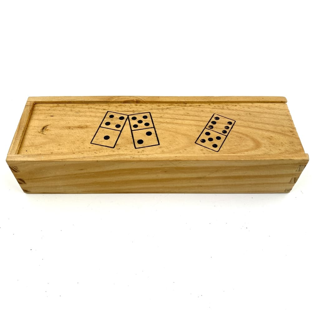 Jeu de dominos bois artisanal vintage et durable | Boutique BrocUp