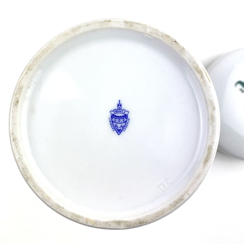 Pot de cuisine pêches porcelaine Limoges vintage et durable | Boutique BrocUp