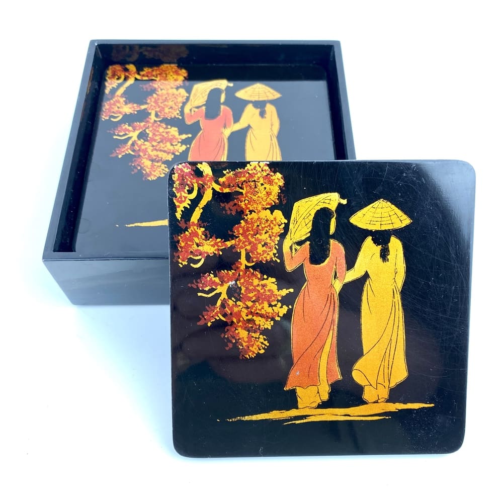 Sous-verres asiatiques vintage et durables | Boutique BrocUp