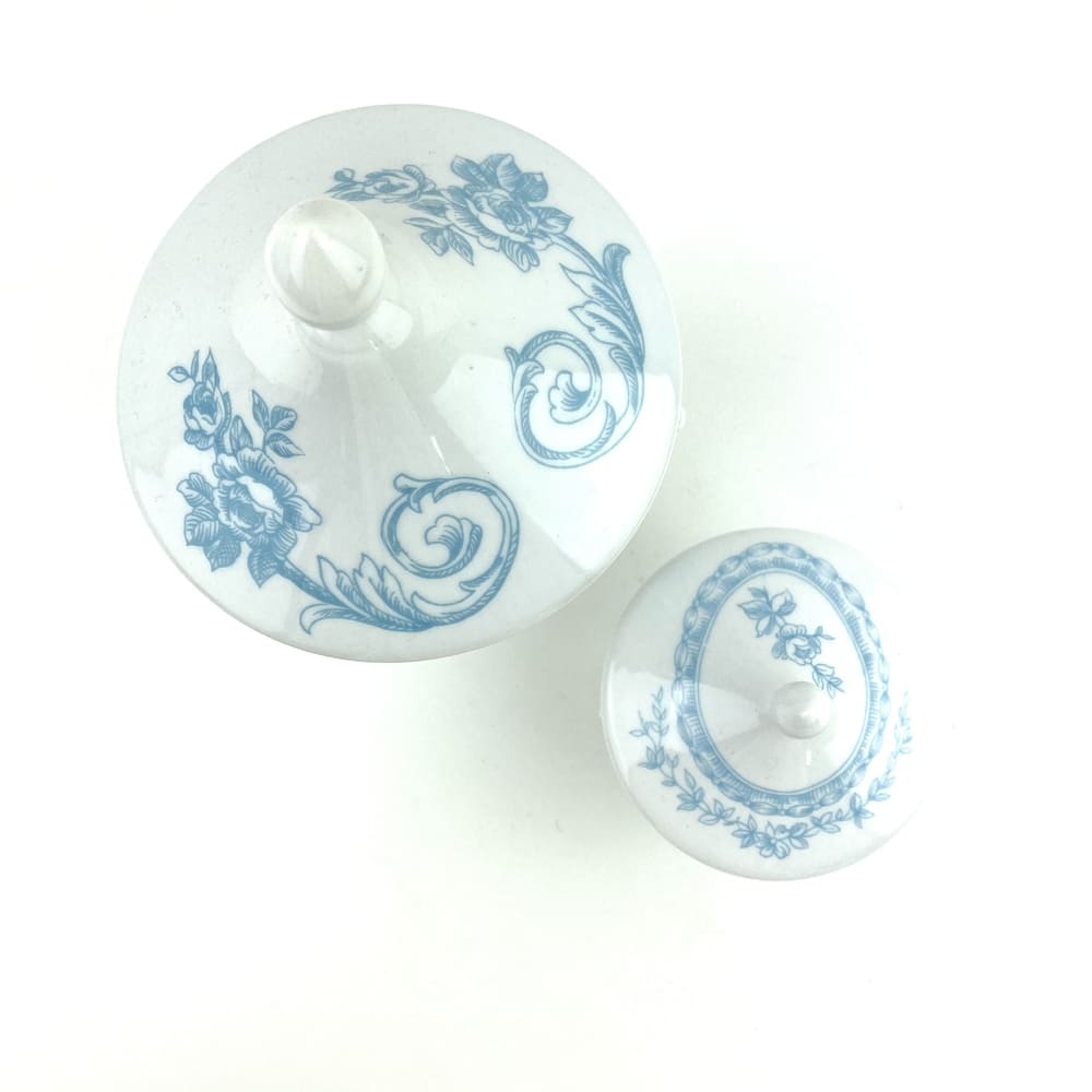 Duo pots de toilette porcelaine de Paris vintage et durable | Boutique BrocUp
