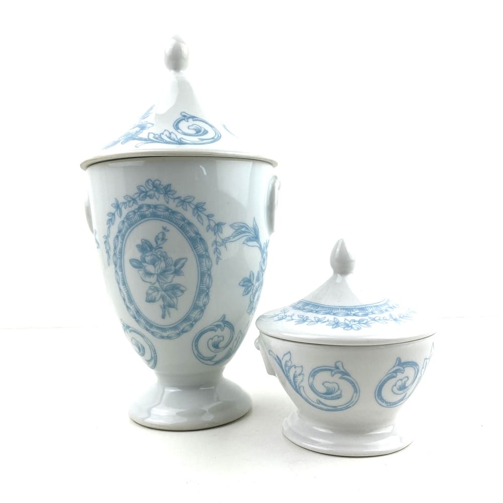 Duo pots de toilette porcelaine de Paris vintage et durable | Boutique Broc'Up