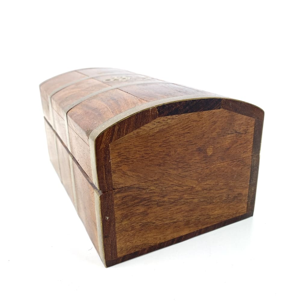 Coffret bois et laiton décor ancre vintage et durable | Boutique BrocUp