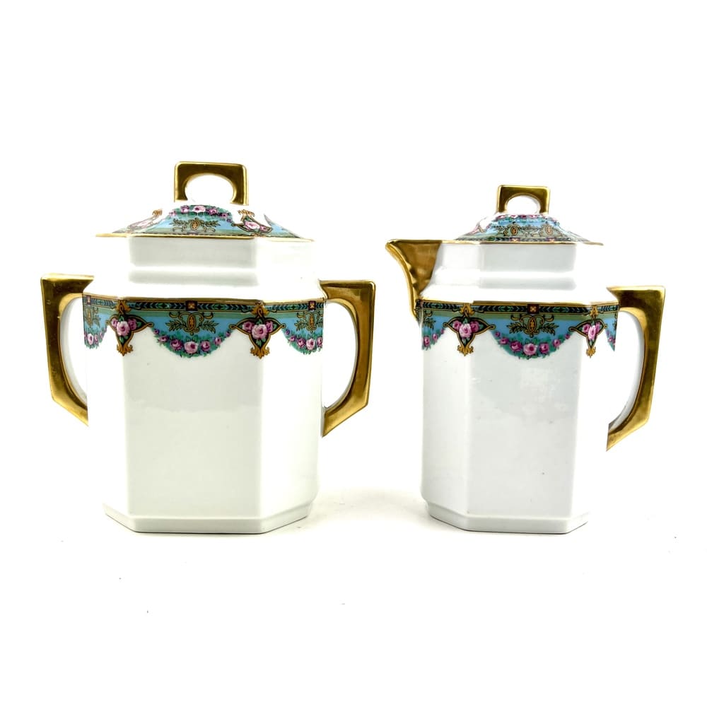 Verseuse et grand pot assortis Limoges vintage et durables | Boutique Broc'Up