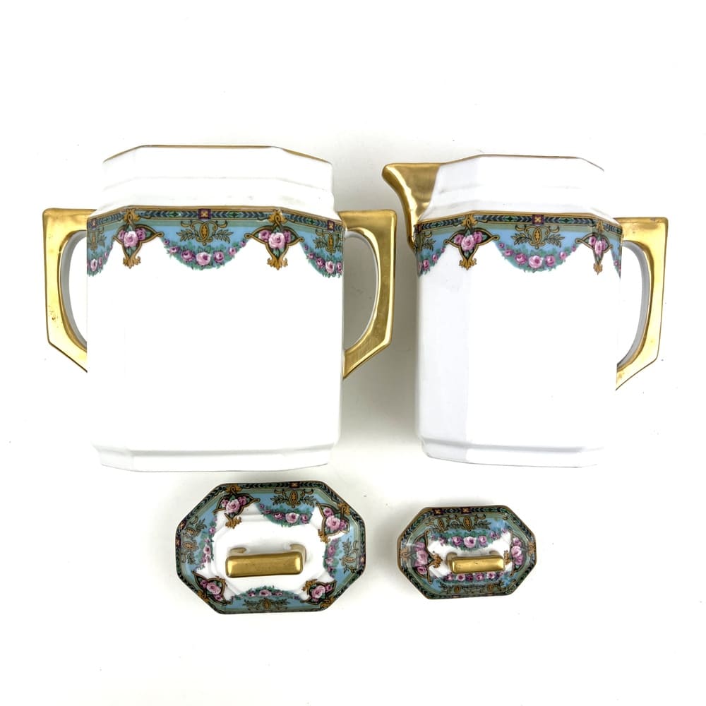 Verseuse et grand pot assortis Limoges vintage et durables | Boutique BrocUp