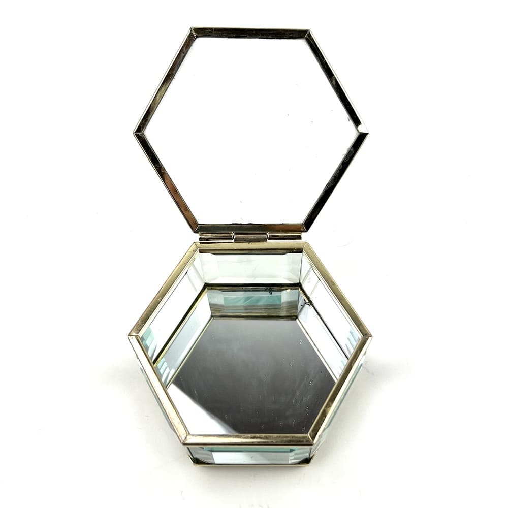 Boîte miroir hexagonale vintage et durable | Boutique BrocUp