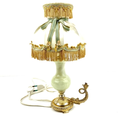 Lampe baroque onyx et laiton