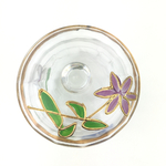 Sucrier ou bonbonnière verre décoré vintage et durable brocup