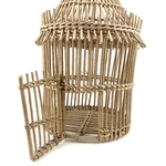 Cage ancienne osier vintage et durable boutique brocup