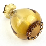 Vase corolle verre ambré vintage et durable boutique brocup