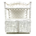 Etagère rotin blanc vintage et durable | Boutique Broc'Up