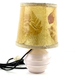 Lampe opaline et fleurs en inclusion vintage et durable | Boutique BrocUp8273