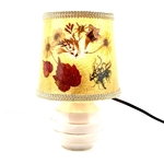 Lampe opaline et fleurs en inclusion vintage et durable | Boutique Broc'Up