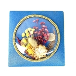 Cadre verre bombé fleurs séchées vintage et durable | Boutique Broc'Up