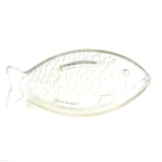 Ravier poisson verre blanc vintage et durable | Boutique Broc'Up