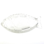 Ravier poisson verre blanc vintage et durable | Boutique BrocUp